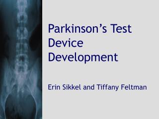 Parkinson’s Test Device Development