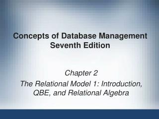 Concepts of Database Management Seventh Edition