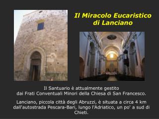 Il Miracolo Eucaristico di Lanciano