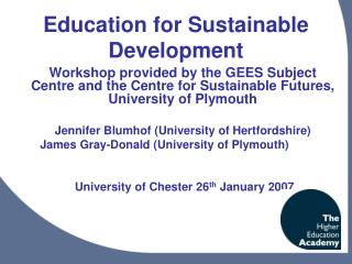 Education for Sustainable Development