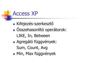 Access XP