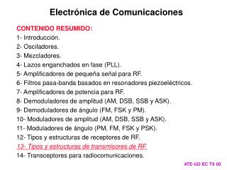 Electrónica de Comunicaciones