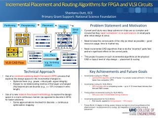 Incremental Placement and Routing Algorithms for FPGA and VLSI Circuits