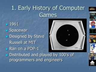 1. Early History of Computer Games