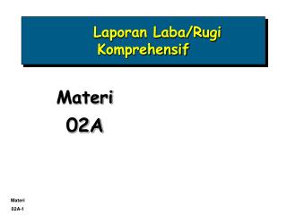 Laporan Laba/Rugi Komprehensif