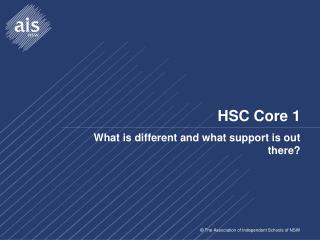 HSC Core 1