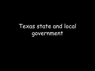 Texas state and local government