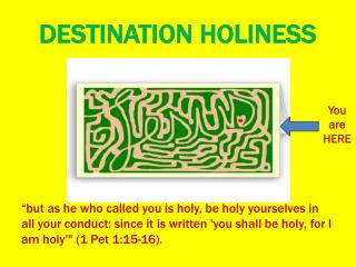 DESTINATION HOLINESS