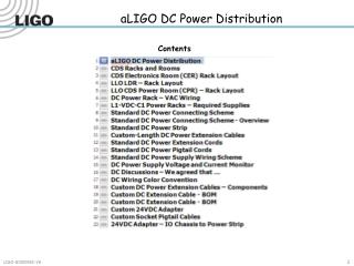 aLIGO DC Power Distribution