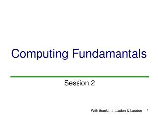 Computing Fundamantals