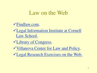 Law on the Web