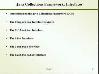 Java Collections Framework: Interfaces