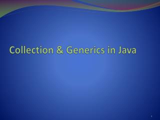 Collection &amp; Generics in Java