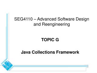 SEG4110 – Advanced Software Design and Reengineering