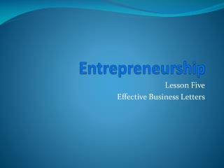 Entrepreneurship