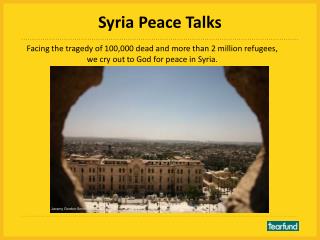 Syria Peace Talks