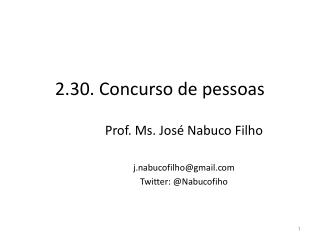 2.30. Concurso de pessoas