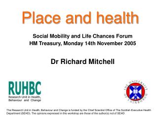 Place and health