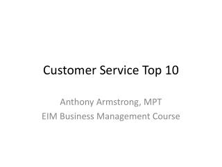 Customer Service Top 10