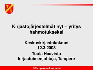 Kirjastojärjestelmät nyt – yritys hahmotukseksi