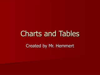 Charts and Tables