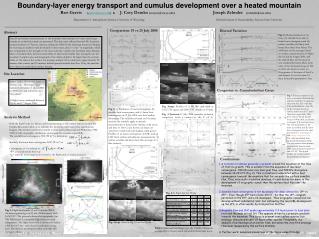 Boundary-layer energy transport and cumulus development over a heated mountain