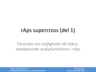 rAps supercross (del 1)