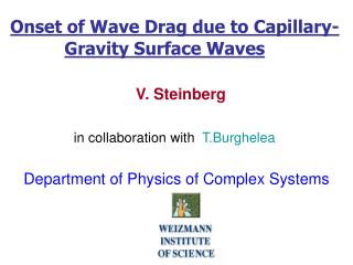 Onset of Wave Drag due to Capillary- Gravity Surface Waves