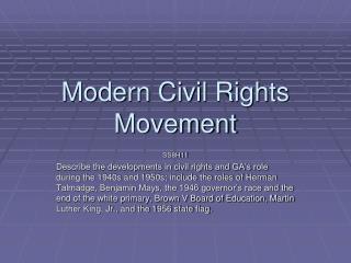 Modern Civil Rights Movement