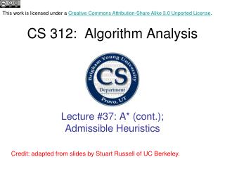 CS 312: Algorithm Analysis