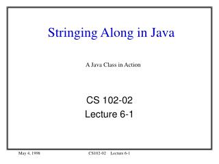Stringing Along in Java