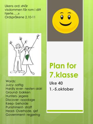 Plan for 7.klasse