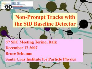Non-Prompt Tracks with the SiD Baseline Detector