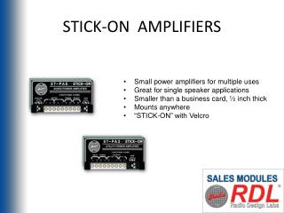 STICK-ON AMPLIFIERS