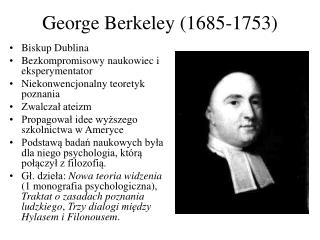 George Berkeley (1685-1753)