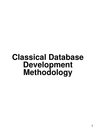 Classical Database Development Methodology