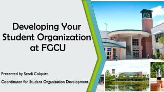 Developing Your Student Organization at FGCU