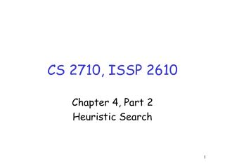 CS 2710, ISSP 2610