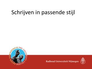 Schrijven in passende stijl