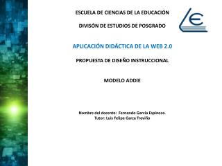ESCUELA DE CIENCIAS DE LA EDUCACIÓN DIVISÓN DE ESTUDIOS DE POSGRADO