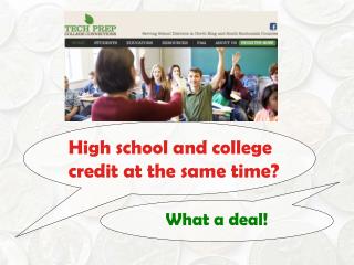 High school and college credit at the same time?