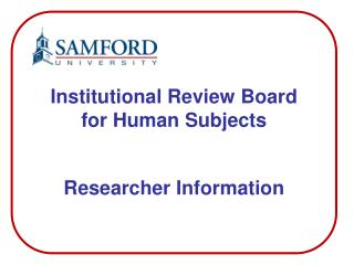 Researcher Information