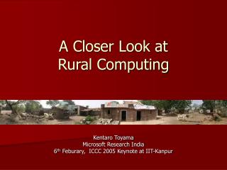 A Closer Look at Rural Computing