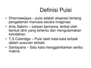 Definisi Puisi