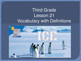 Third Grade Lesson 21 Vocabulary with Definitions