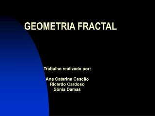 GEOMETRIA FRACTAL