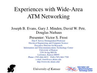 Experiences with Wide-Area ATM Networking