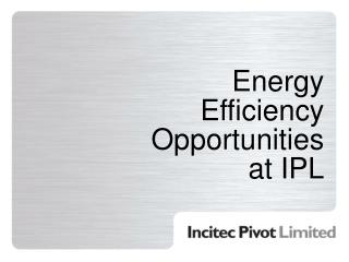 Energy Efficiency Opportunities at IPL