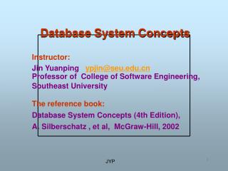 Database System Concepts