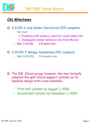 Old Milestones